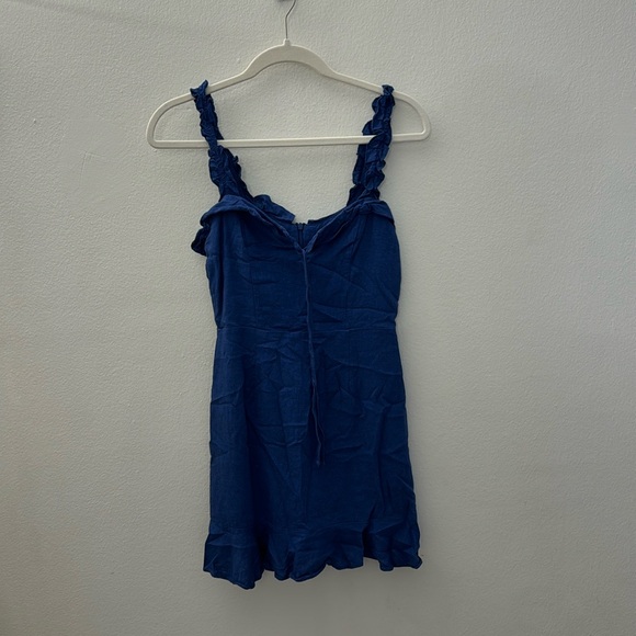 Lulu's Blue Ruffle Mini Dress - Picture 3 of 6